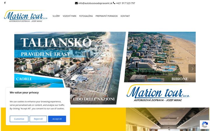 Screenshot of autobusovadopravamt.sk
