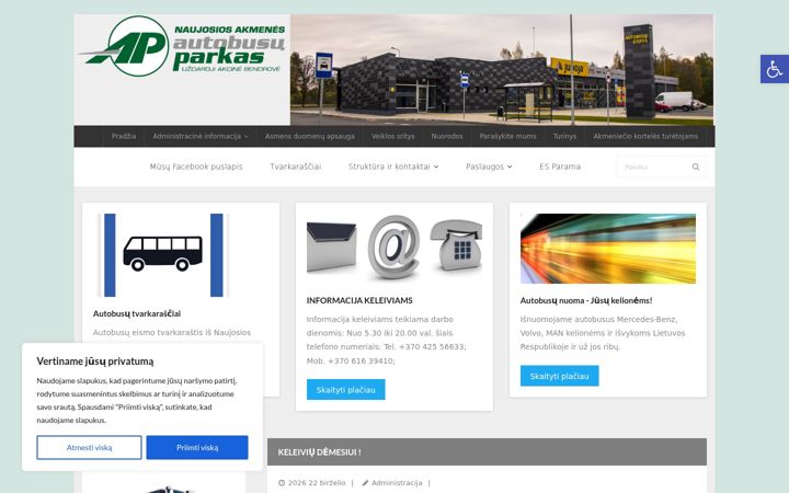 Screenshot of autobusu-parkas.lt