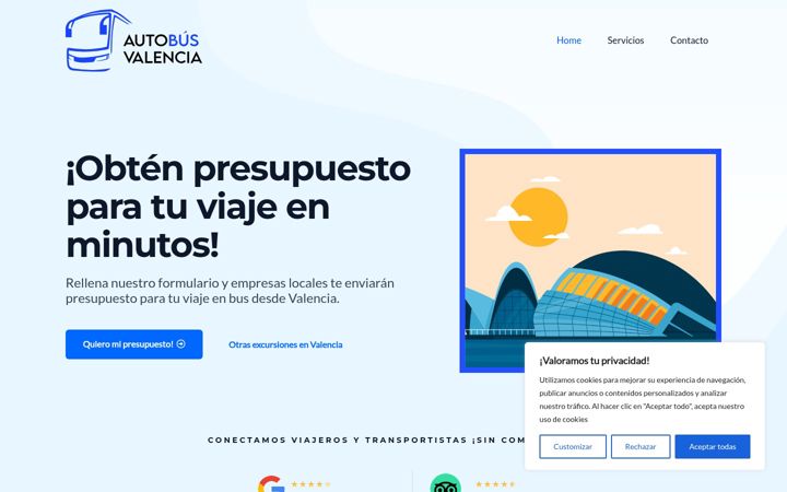 Screenshot of autobusvalencia.es