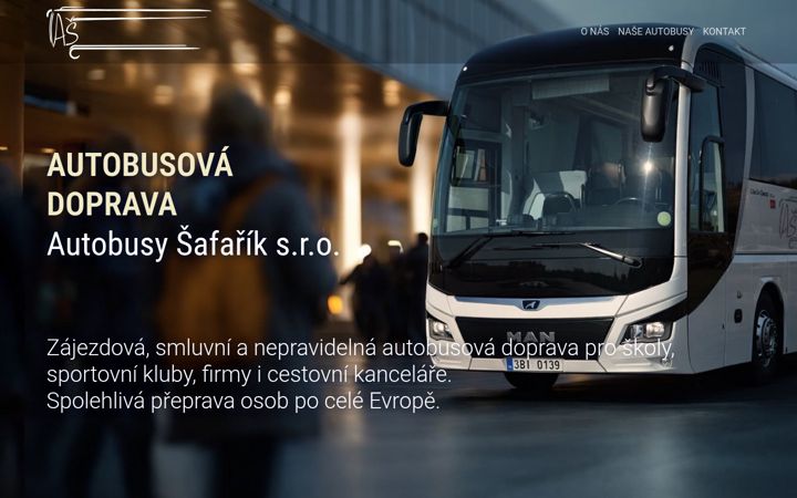 Screenshot of autobusysafarik.cz