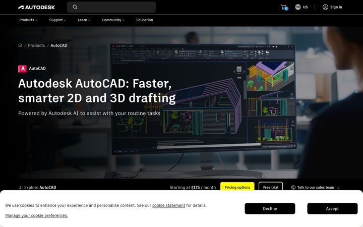 Képernyőkép: autocad.com