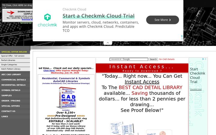 Screenshot of autocaddetails.net