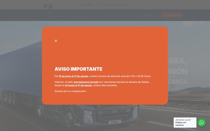 Zrzut ekranu autocamionochoa.com