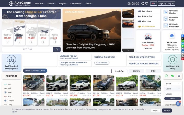 Screenshot of autocango.com