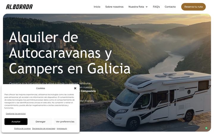 Screenshot of autocaravanasalborada.es