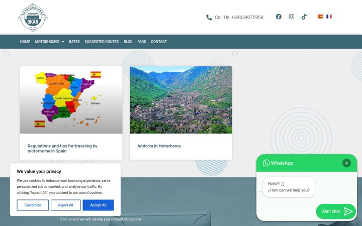 Screenshot of autocaravanasokar.com