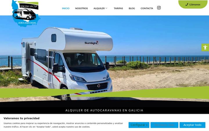 Screenshot of autocaravanasribeirasacra.es