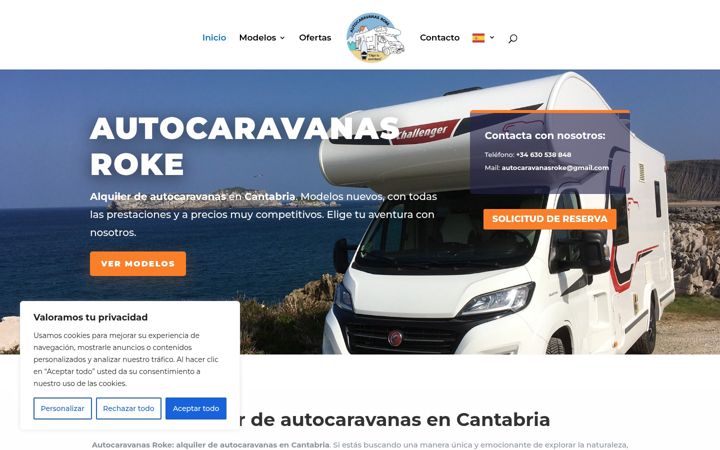 Screenshot of autocaravanasroke.com