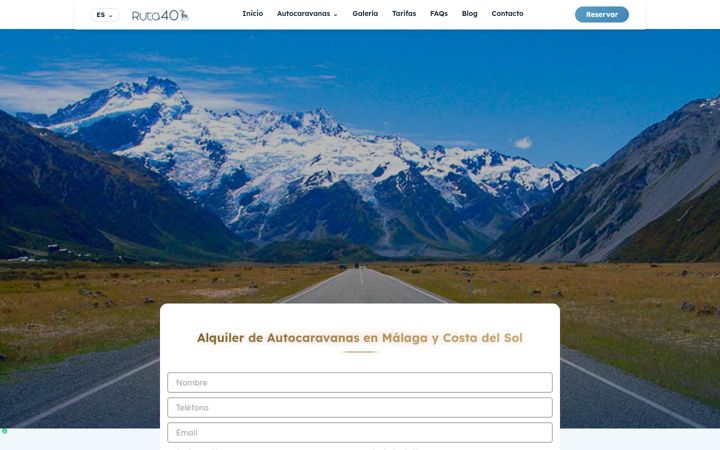 Screenshot of autocaravanasruta40.es