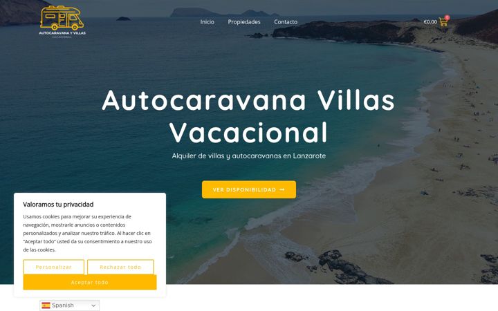 Captura de ecrã de autocaravanavillasvacacional.com