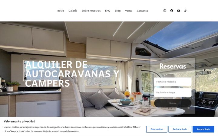 Screenshot of autocaravaningbarcelona.com