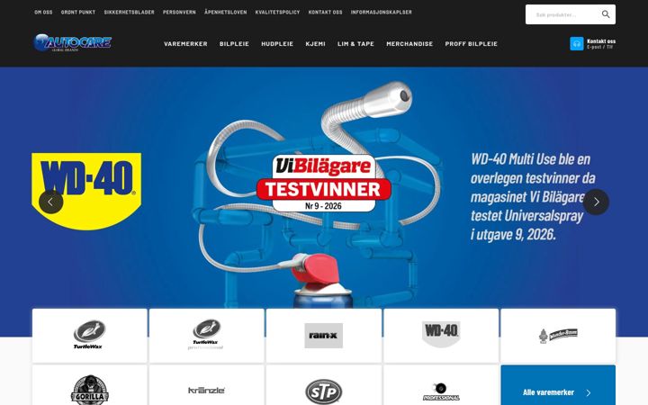 Screenshot of autocare.no