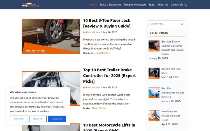 Screenshot of autocarelabs.com