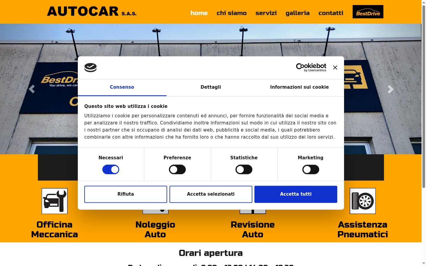 Capture d'écran de la bannière de consentement affichée avant toute interaction