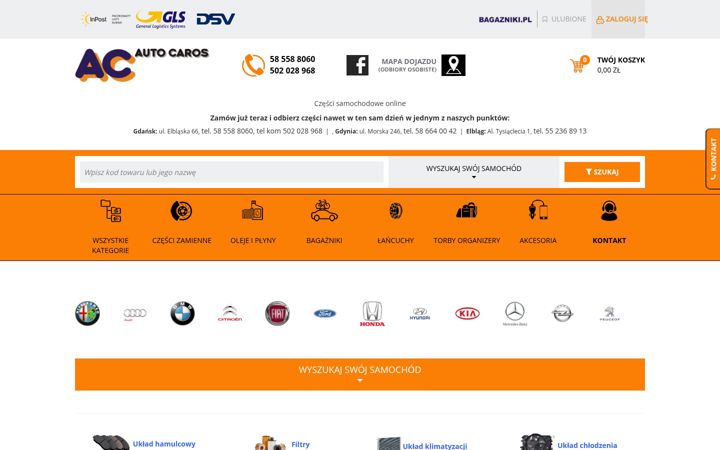 Screenshot of autocaros.pl
