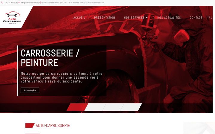 Screenshot of autocarrosserie.lu