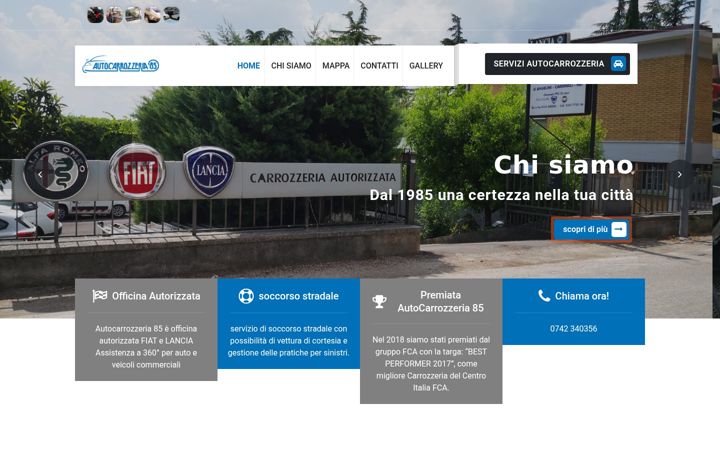 Screenshot of autocarrozzeria85.com