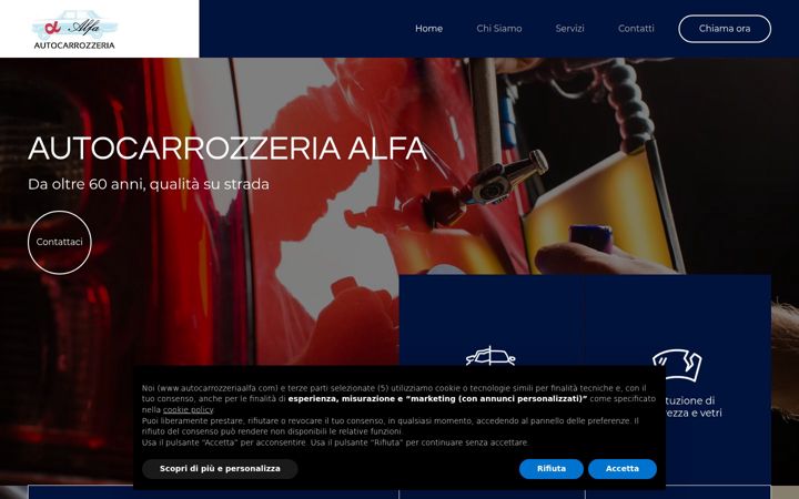 Screenshot of autocarrozzeriaalfa.com