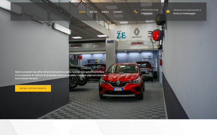 Screenshot of autocarrozzeriacondor.it