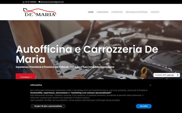 Screenshot of autocarrozzeriademaria.it