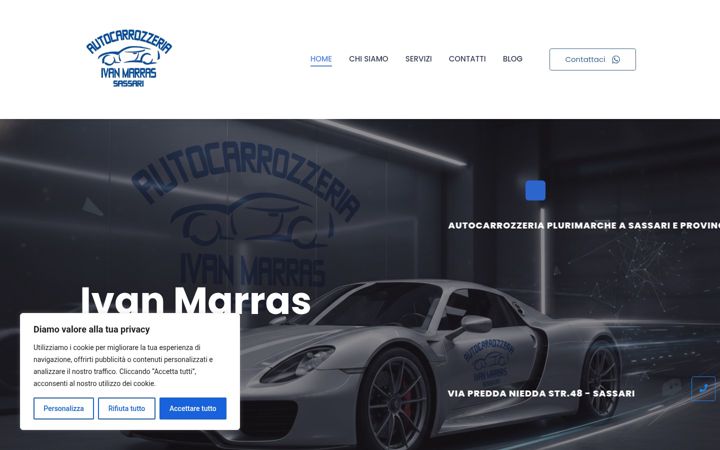 Screenshot of autocarrozzeriaivanmarras.it