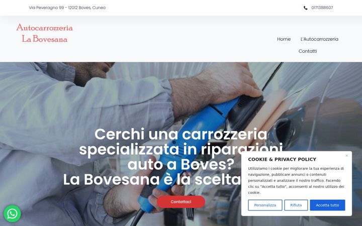 Screenshot of autocarrozzerialabovesana.it