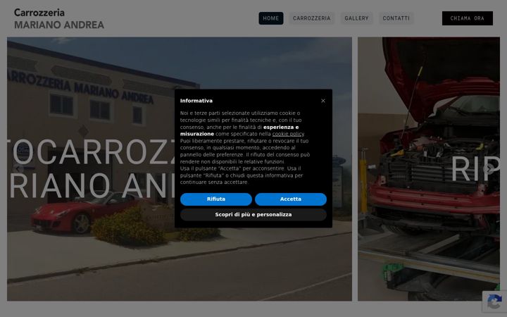 Screenshot of autocarrozzeriamariano.it