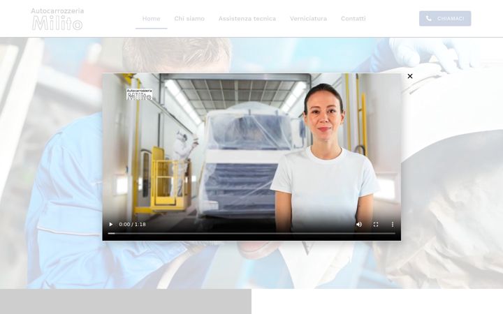 Screenshot of autocarrozzeriamilito.it