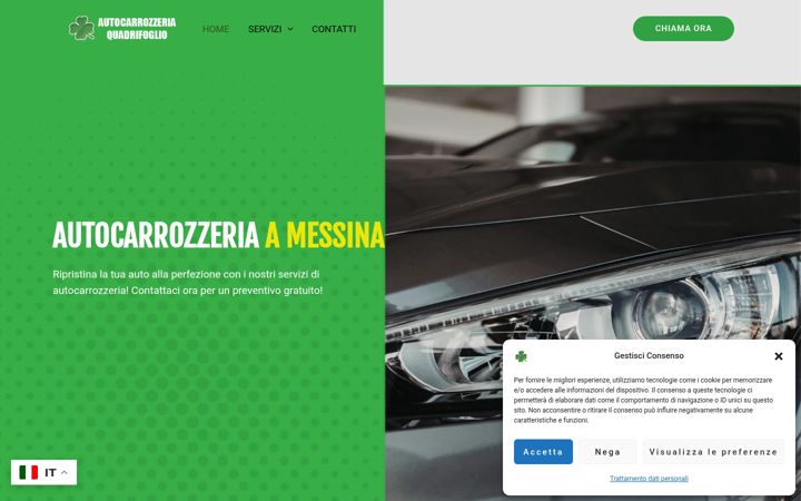 Screenshot ta' autocarrozzeriaquadrifoglio.com