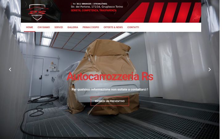 Skjámynd af autocarrozzeriars.it