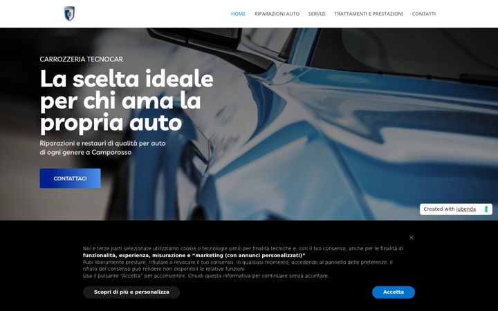 Screenshot of autocarrozzeriatecnocar.com