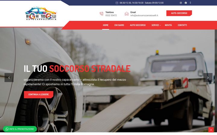 Screenshot of autocarrozzeriatoselli.it