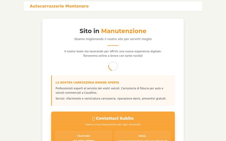 Screenshot of autocarrozzeriemontanaro.it