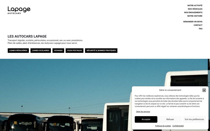 Screenshot of autocarslapage.fr