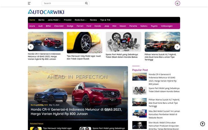 Screenshot of autocarwiki.com