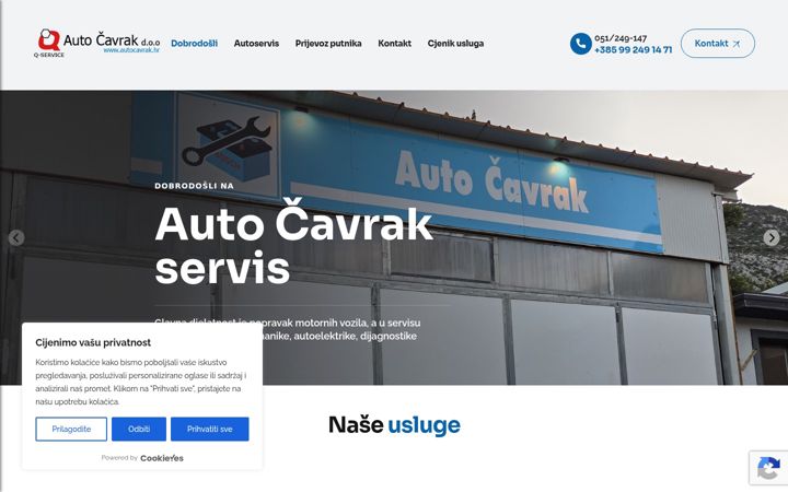 Screenshot di autocavrak.hr