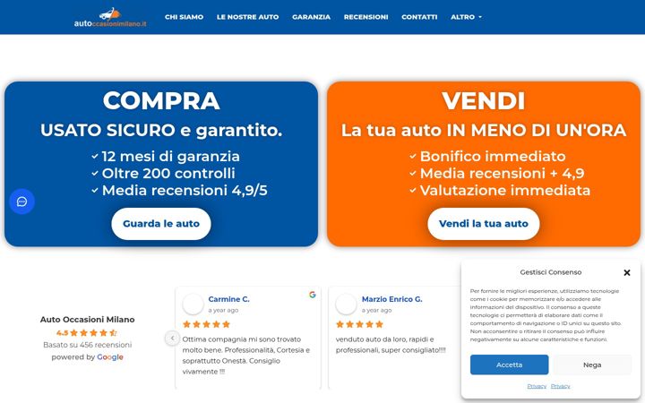 Screenshot of autoccasionimilano.it