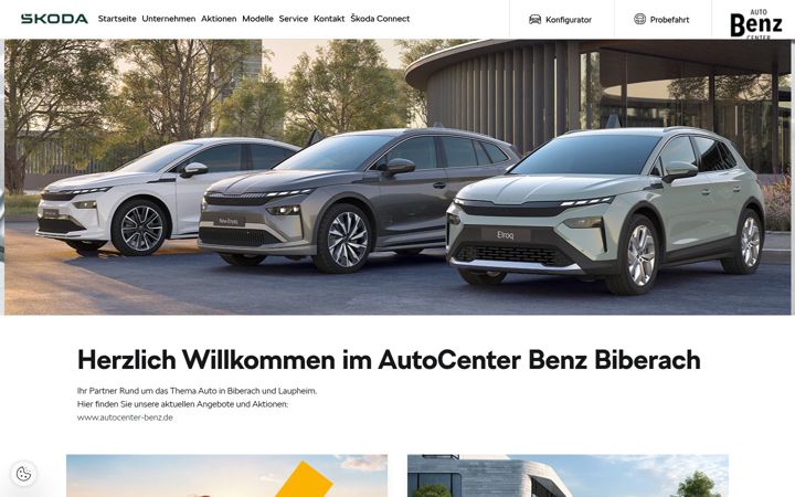 Screenshot of autocenter-benz-biberach.skoda-auto.de
