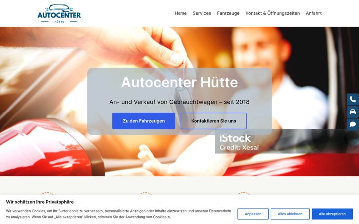 Screenshot of autocenter-huette.de