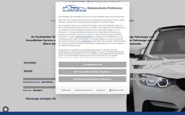 Ekraanipilt saidist autocenter-loehne.de