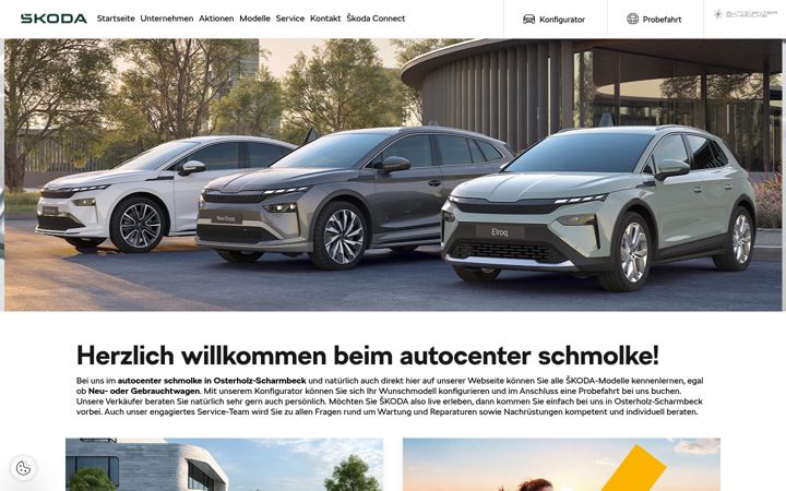 Screenshot of autocenter-schmolke.skoda-auto.de
