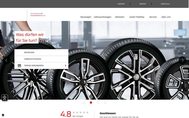 Screenshot of autocenterniederrhein.de