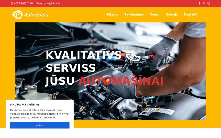 Screenshot of autocentr.lv