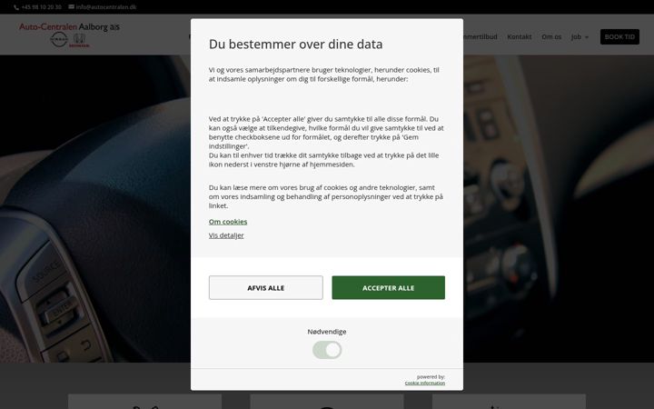 Екранна снимка на autocentralen.dk
