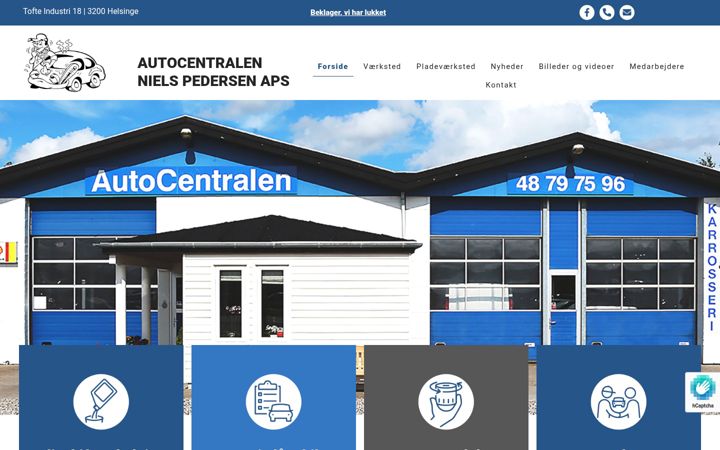 Screenshot of autocentralenhelsinge.dk