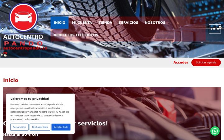 Screenshot of autocentropando.com