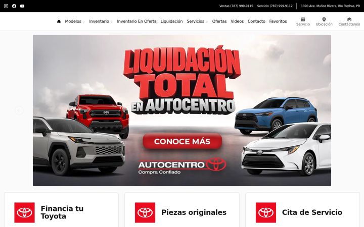 Screenshot of autocentrotoyota.com