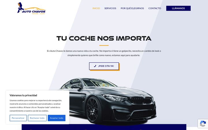 Snímek obrazovky autochavos.com