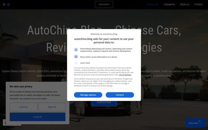 Screenshot of autochina.blog