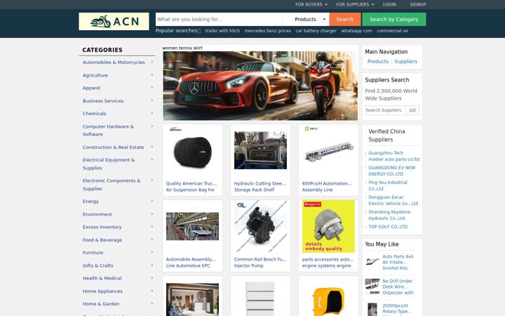 Skärmbild av autochinanet.com